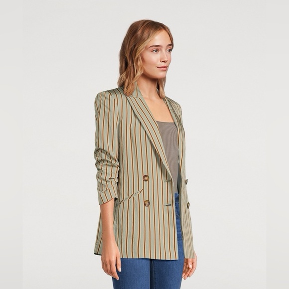NWT VERONICA BEARD Kiernan Dickey Double-Breasted Striped Blazer 16 - Picture 3 of 15